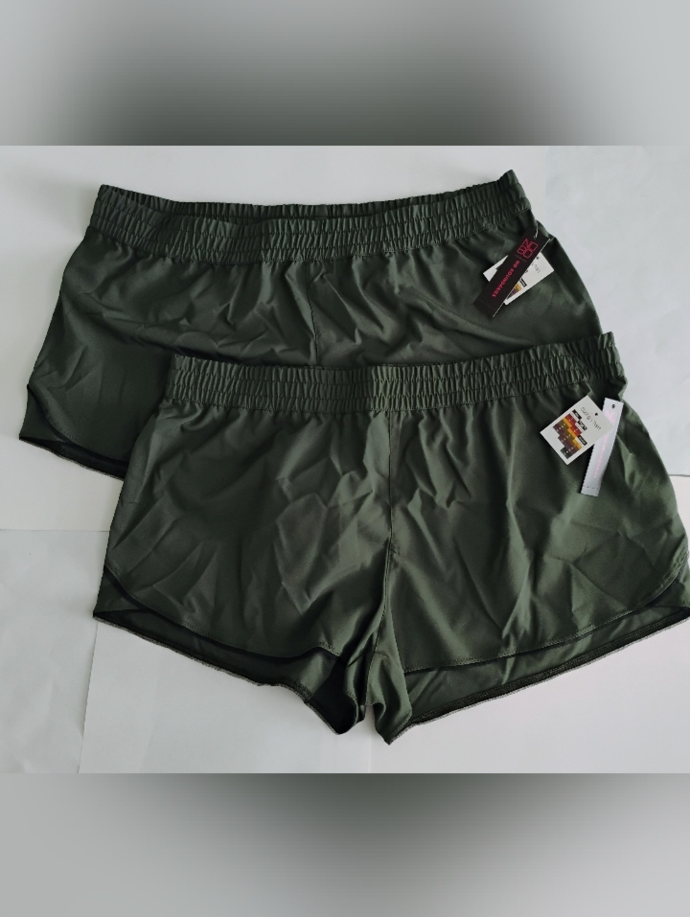 2 No Boundaries Swim Mini Board Shorts Juniors Size XL Forest Green NWT